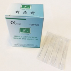 0,25 x 40 mm-es kínai ezüst steril egyszer használatos akupunktúrás tű